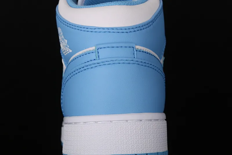 All categories Air Jordan Jordan series basketball shoes Air Jordan 1 Mid Air Jordan 1 Mid AJ1 Joe 1 white and blue 554724-106